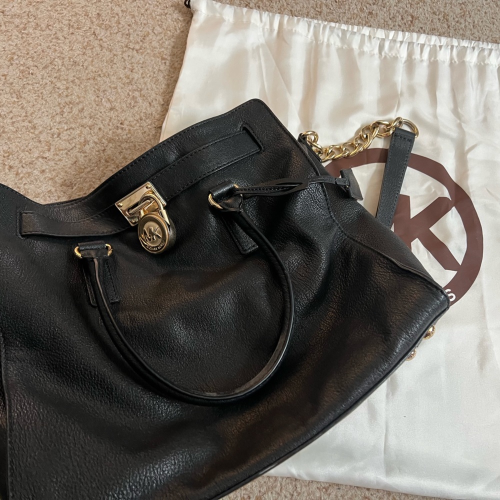Black Michael Kors Hamilton Tote